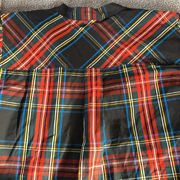 NWT JCrew Jewel Button Plaid Top - Picture 6 of 8